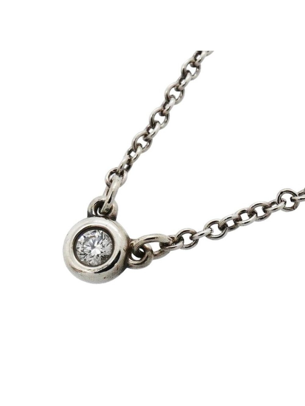 Tiffany & Co Necklace by the Yard 925 Sterling Silver Diamond